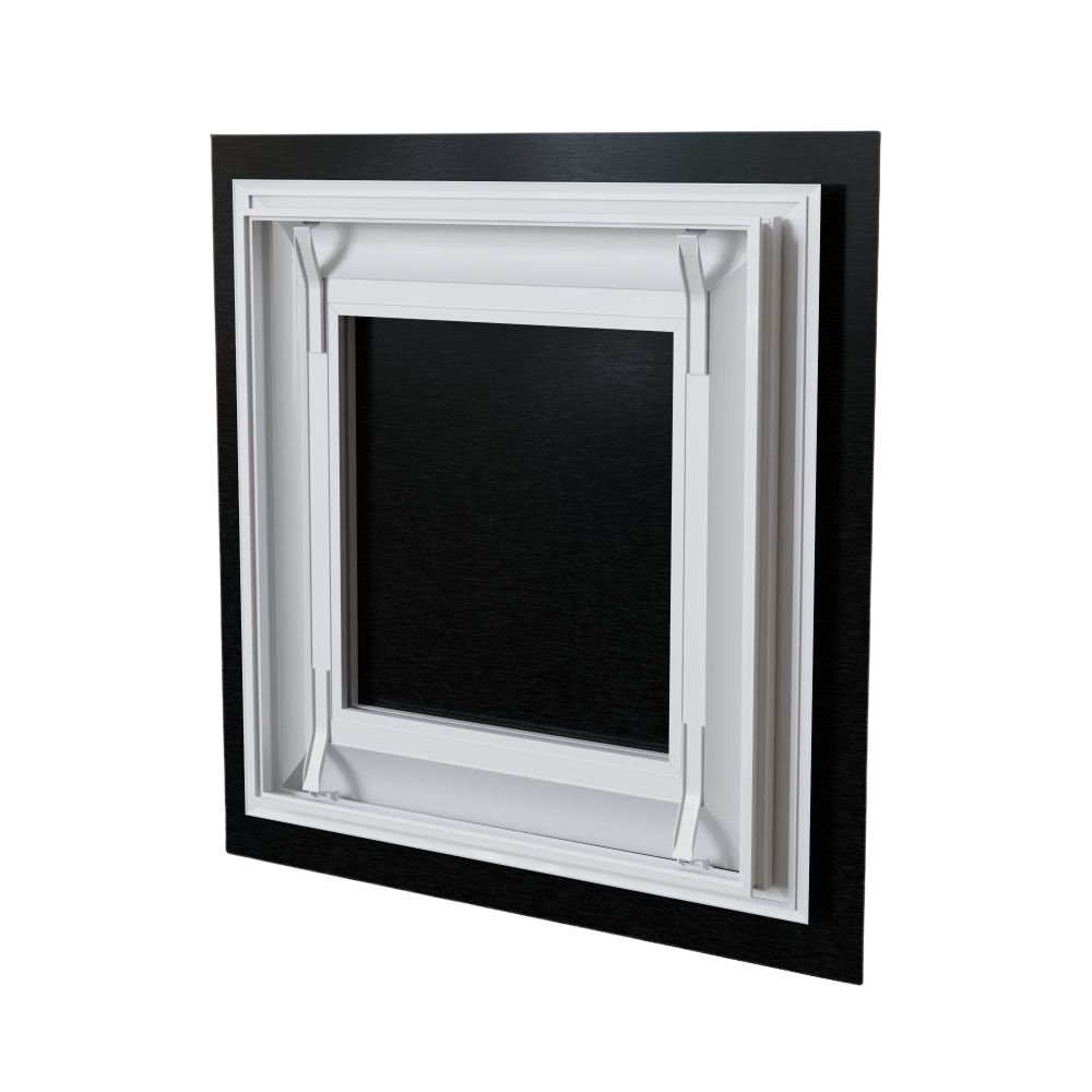 Baillindustrie - Grille soufflage Confort Black - Photo produit DIF600X600 BLACK vue arrière